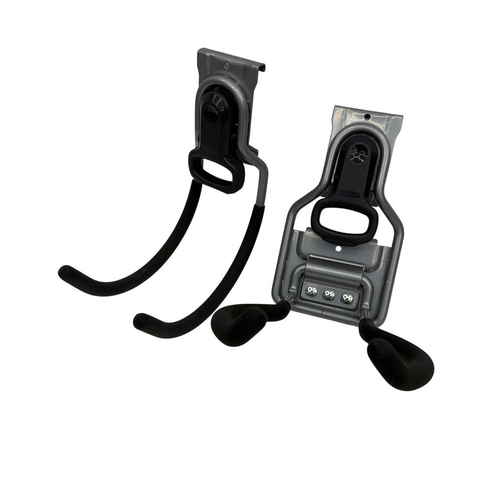 Rubbermaid FastTrack Multi-Purpose Garage Storage Hooks Lot of 2 Gray Black